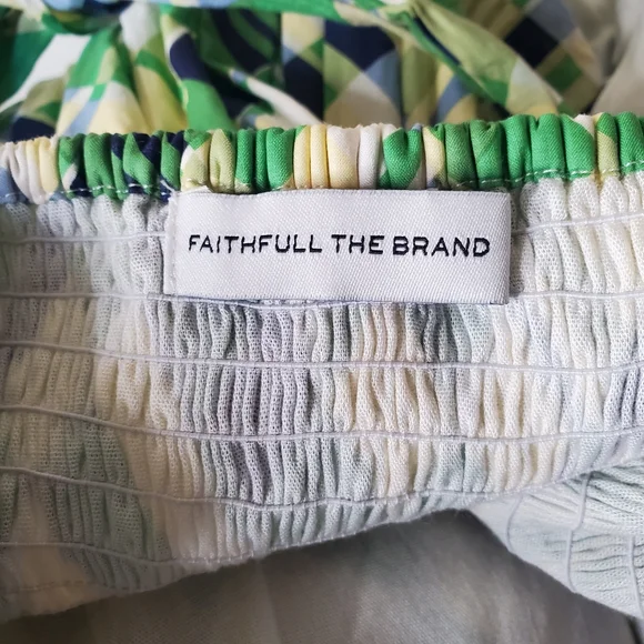 Faithfull the Brand Falabelle tiered checked cotton-poplin midi dress Size L - Picture 3 of 13